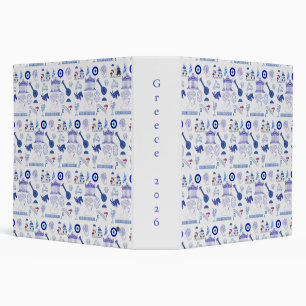 Greece Blue and White Binder