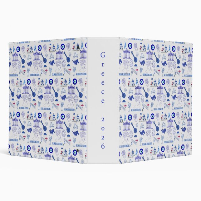 Greece Blue and White Binder (Background)
