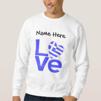 Greece Blue LOVE Heart Flag Personalized Sweatshirt