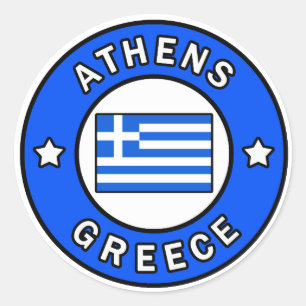 Greece Classic Round Sticker