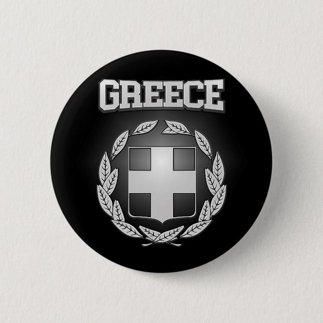 Greece Coat of Arms 2 Inch Round Button (Front)