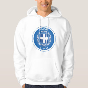 Greece Coat of Arms Circle Shape  Hoodie