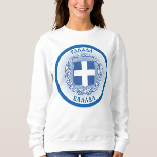Greece Coat of Arms Circle Shape  Sweatshirt