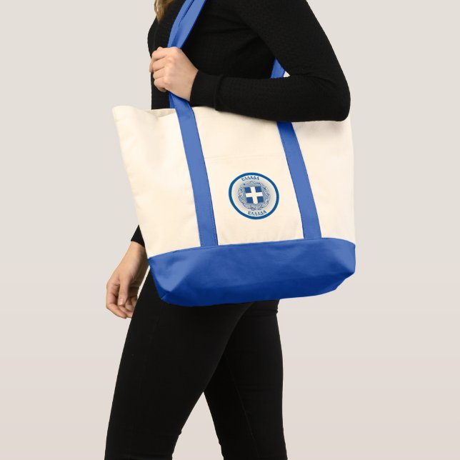 Greece Coat of Arms Circle Shape  Tote Bag (Front (Product))