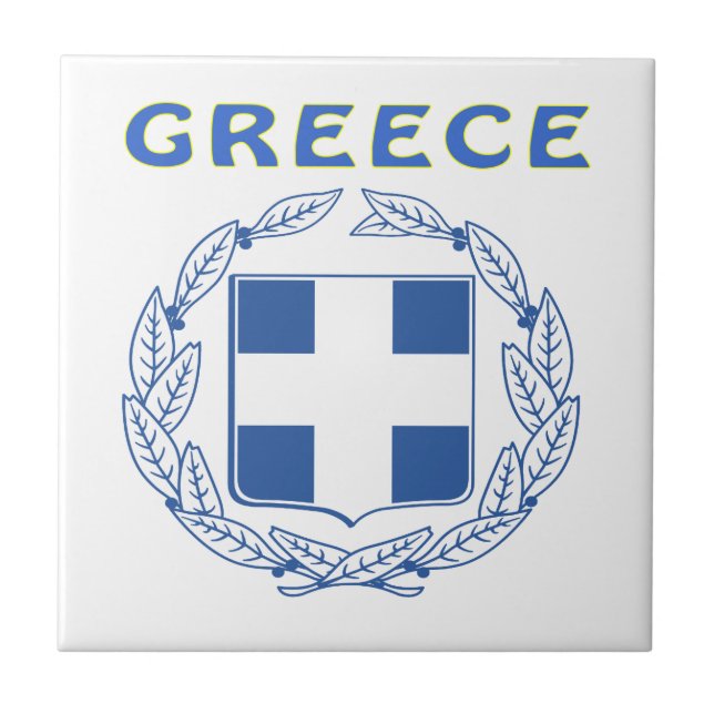 GREECE Coat Of Arms Tile (Front)