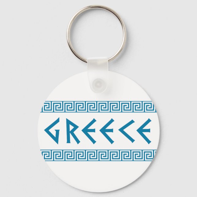 greece country nation text name symbol greek trave keychain (Front)