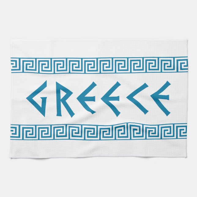 greece country nation text name symbol greek trave kitchen towel (Horizontal)