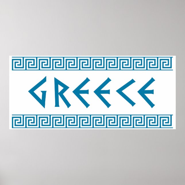 greece country nation text name symbol greek trave poster (Front)