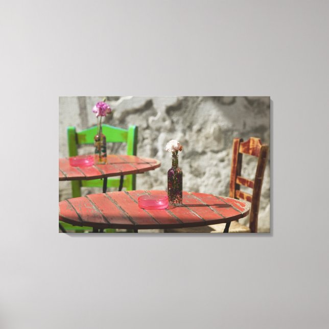 GREECE, CRETE, Hania Province, Hania: Colourful Canvas Print (Front)