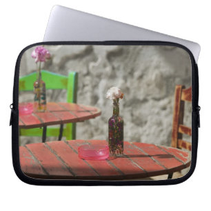 GREECE, CRETE, Hania Province, Hania: Colourful Laptop Sleeve