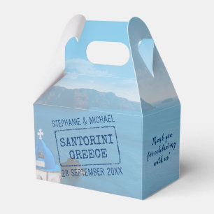 Greece Destination Wedding Custom Passport Stamp Favor Box