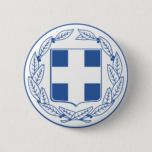 greece emblem 2 inch round button
