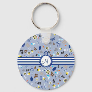 Greece: famous items of the country keychain