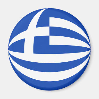 Greece Fisheye Flag Magnet