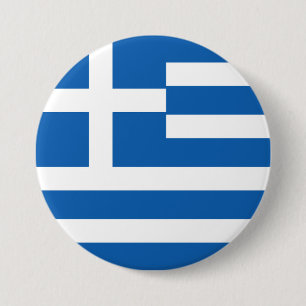 Greece Flag 3 Inch Round Button