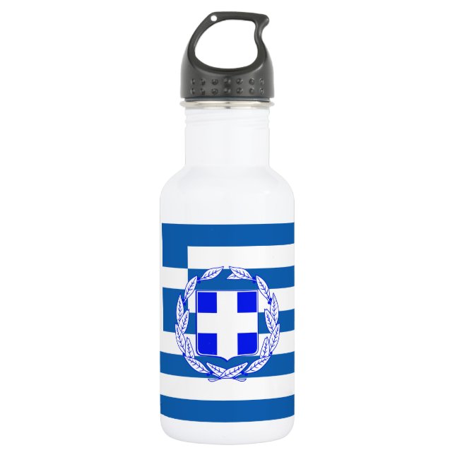 Greece flag 532 ml water bottle (Front)