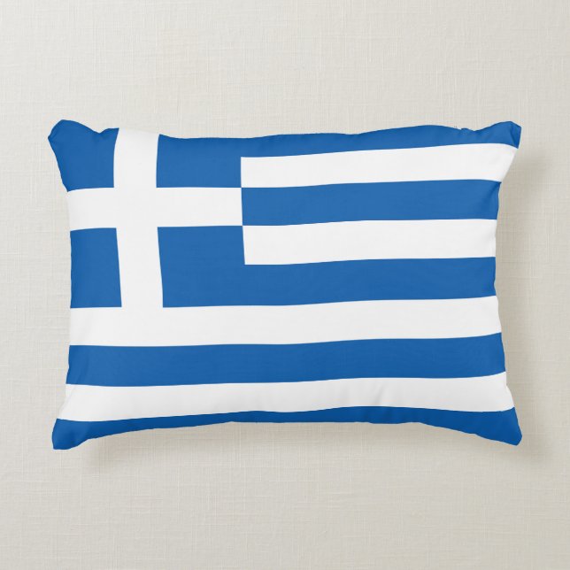 Greece flag accent pillow (Front)