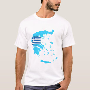 Greece Flag and Map Shirt