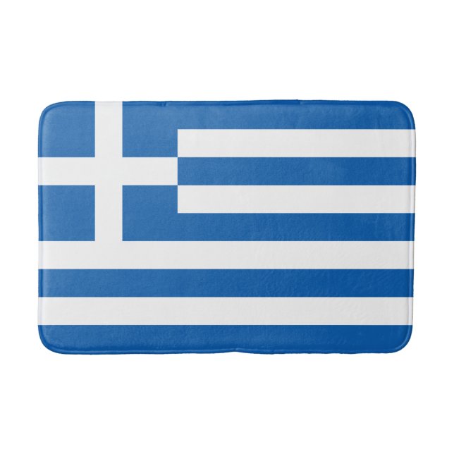 Greece Flag Bath Mat (Front)