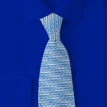 Greece Flag Brick Pattern Tie<br><div class="desc">The Brick Pattern arranges Greek flags in a classic offset layout — each row shifted horizontally from the one above, creating a gentle, rhythmic pattern in deep blue and white across the full length of the tie. It's the most straightforward of the five designs and arguably the most versatile. The...</div>