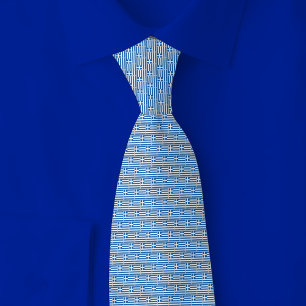 Greece Flag Brick Pattern Tie