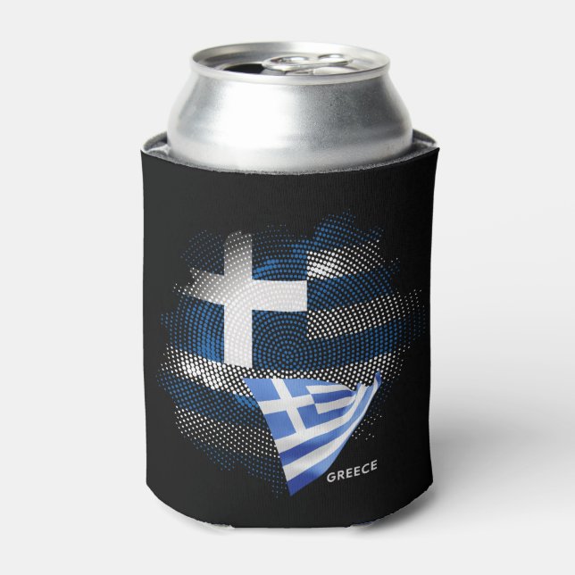 Greece flag can cooler (Can Front)