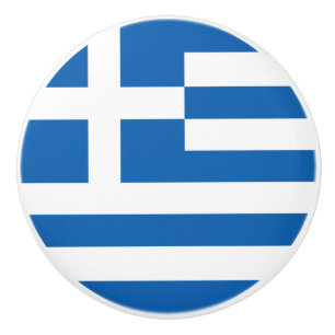 Greece flag ceramic knob