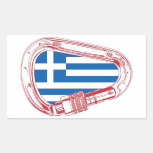 Greece Flag Climbing Carabiner Sticker