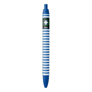 Greece Flag Cute Patriotic Black Ink Pen