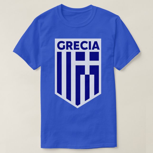 Greece Flag Emblem T-Shirt (Design Front)
