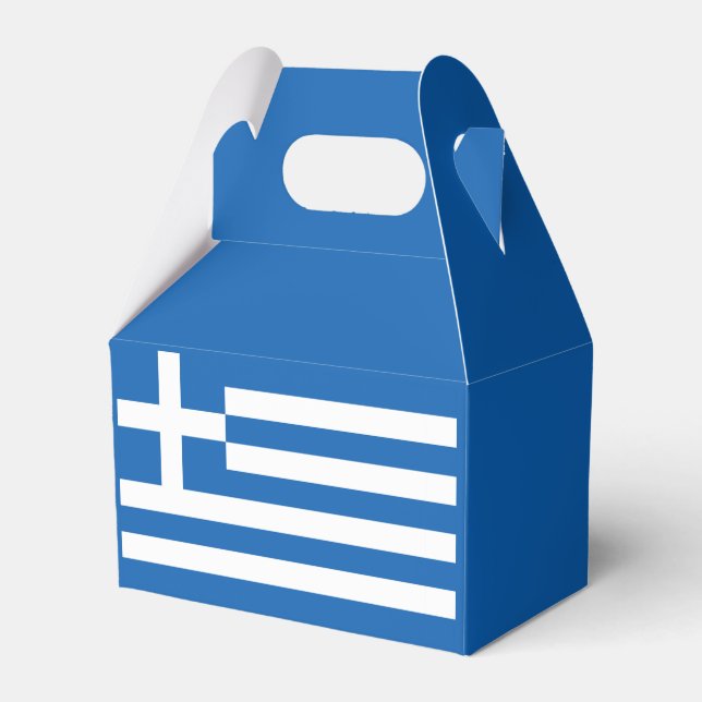 Greece flag  favor box (Front Side)