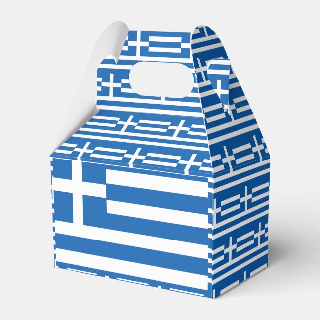 Greece Flag Favor Box (Back Side)