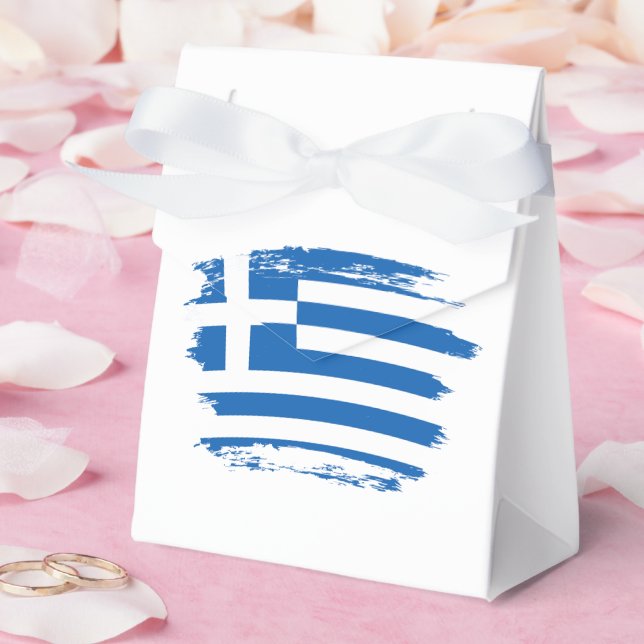 Greece flag favor box (Wedding)