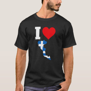 Greece flag for Corfu  I Love Corfu T-Shirt