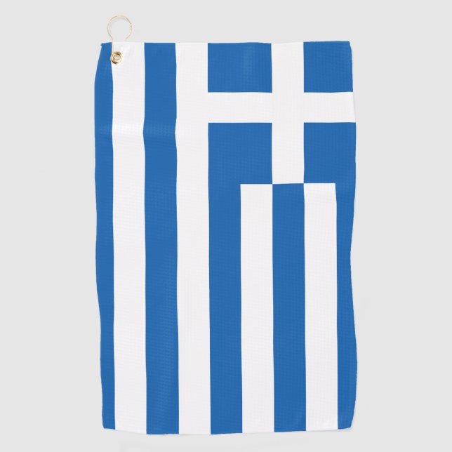 Greece flag  golf towel (Front)