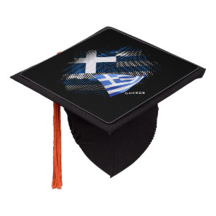 Greece flag graduation cap topper