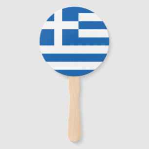 Greece flag hand fan