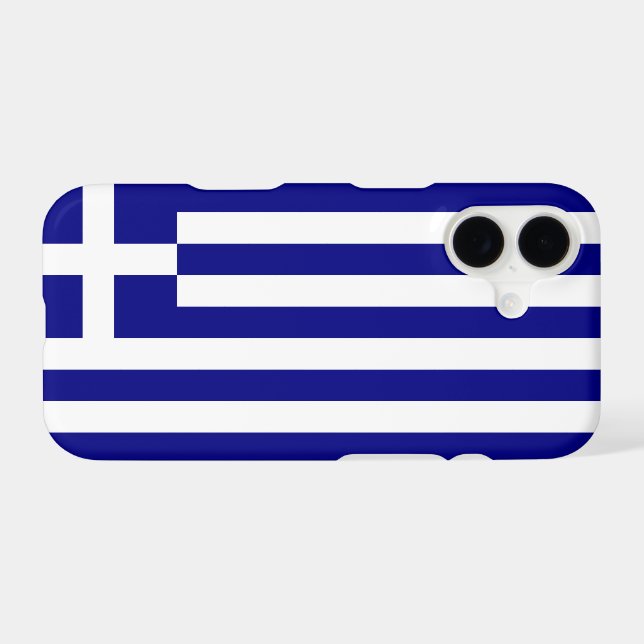 Greece Flag iPhone Case (Back Horizontal)