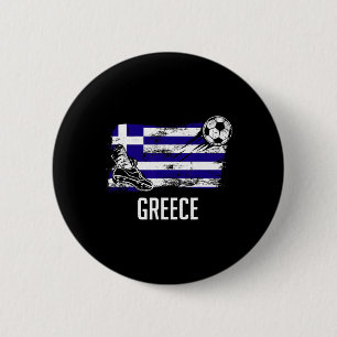 Greece Flag Jersey Greek Soccer Team Greek 2 Inch Round Button