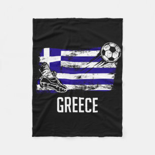 Greece Flag Jersey Greek Soccer Team Greek Fleece Blanket