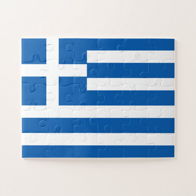 Greece Flag Jigsaw Puzzle (Horizontal)