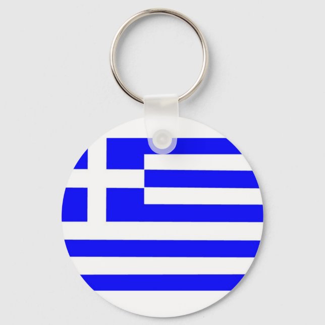 Greece Flag Keychain (Front)