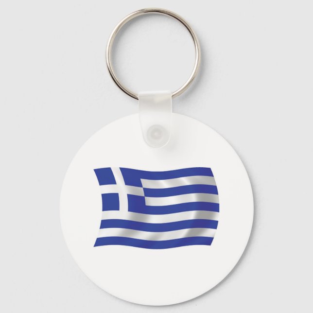 Greece Flag Keychain (Front)