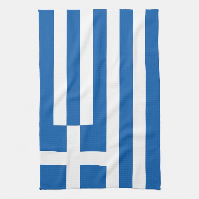 Greece flag kitchen towel (Vertical)