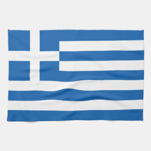Greece Flag Kitchen Towel