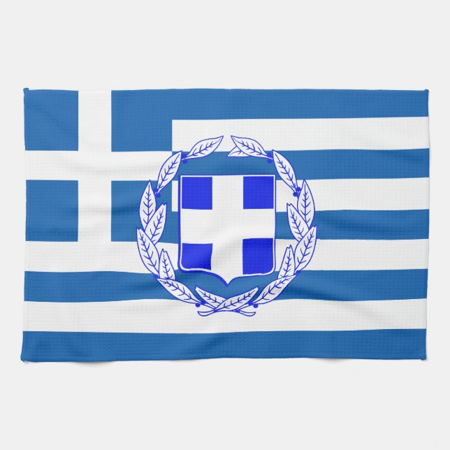 Greece flag kitchen towel (Horizontal)