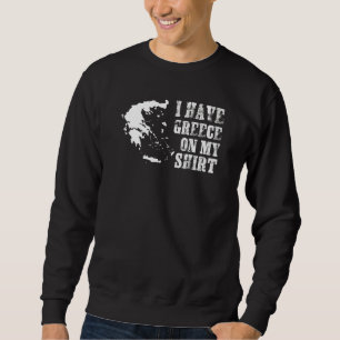 Greece Flag Map Men's Women's Sweatshirt