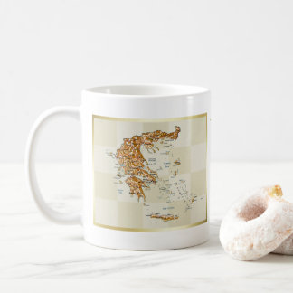 Greece Flag + Map Mug