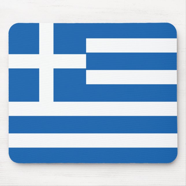 Greece Flag Mouse Pad (Front)