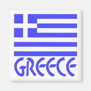 Greece Flag & Name Magnet